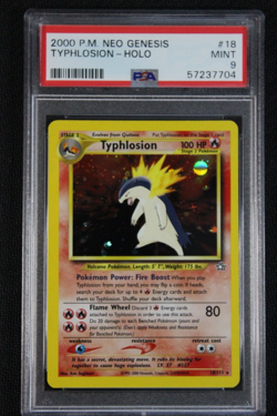 PSA 9 MINT 2000 POKEMON NEO GENESIS TYPHLOSION HOLO CARD 18/111 - Image 1