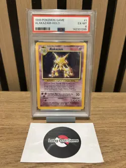 PSA 6 Alakazam 1 /102 Base Set Pokemon Card MINT - Image 1
