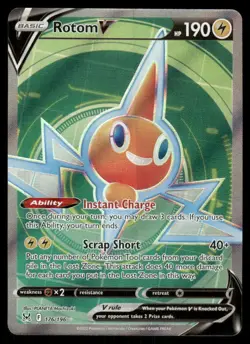 Pokemon Cards Rotom V 176/196 Lost Origin Ultra Rare NM - Image 1