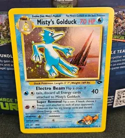 Misty’s Golduck 12/132 Holo Gym Heroes WOTC Pokemon Card LP/NM - Image 1