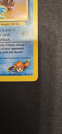 Misty’s Golduck 12/132 Holo Gym Heroes WOTC Pokemon Card LP/NM - Image 3