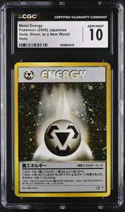 CGC 10 GEM MINT Metal Energy Japanese Neo Genesis Holo Pokemon Card - Image 1