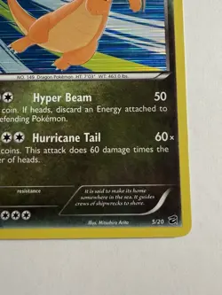 LP Dragonite 5/20 Holo BW Dragon Vault Black White Pokemon card English - Image 4