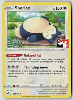 Pokemon TCG Prize Pack Series Cards #143/196 Snorlax - Image 1