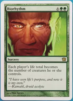 Biorhythm 9th Edition NM Green Rare MAGIC GATHERING CARD (ID# 517399) ABUGames - Image 1