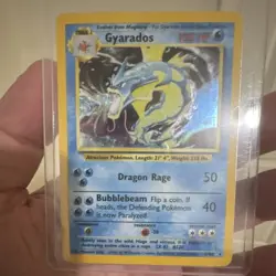 Pokemon Gyarados Base Set Holo Rare 100 HP 006/102 English 1999 Card - Image 1