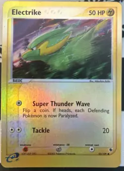Electrike 53/109 EX Ruby & Sapphire Reverse Holo Pokemon Card TCG - Image 1