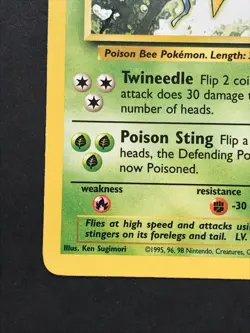 Beedrill 17/102 Base Set Rare - Vintage Pokemon Card WOTC 1999 #3 - Image 5
