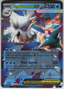 Mega Abomasnow ex 036/132 Double Rare Mega Evolution Pokemon Holo Near Mint - Image 3