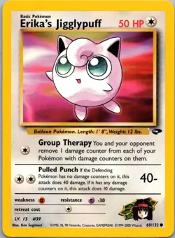 Pokemon TCG Erikas Jigglypuff 69/132 Gym Challenge NM - Image 1