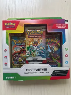 Pokemon TCG First Partner Illustration Collection Series 1 Sealed Kanto Starters - Image 1