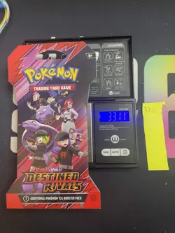 33.11g VERY HEAVY Sleeved Destined Rivals Pokemon Sealed Booster Pack New SIRU - Image 1