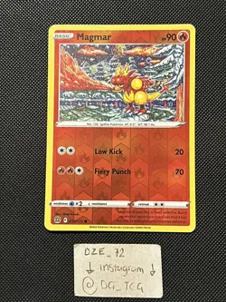 Pokemon Brilliant Stars - Magmar - 019/172 - Reverse Holo - M/NM - Image 1