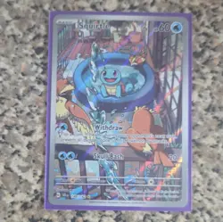 Pokemon Squirtle 148/142 Sv07: Stellar Crown Illustration Rare Holo 60 HP - Image 1