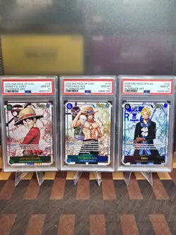 2025 One Piece OP13 Luffy Ace Sabo Alt Art Sequential PSA 10 Gem Mint English - Image 1