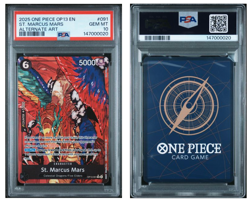 2025 ONE PIECE OP13-CARRYING ON HIS WILL ALTERNATE ART ST. MARCUS MARS PSA 10 - Image 3