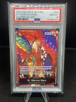 One Piece St. Marcus Mars Alternate Art Op13-091 Psa 10 - Image 1