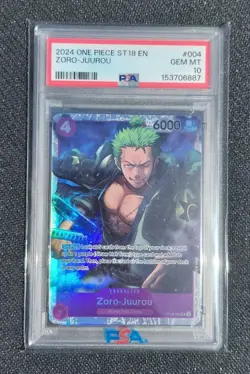 One Piece - Zoro-Juurou #004 Foil - ST18-004 Starter Deck English PSA 10 - Image 1