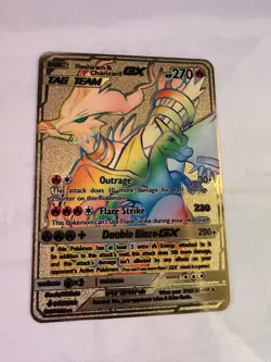 Reshiram & Charizard 270HP Metal Pokemon Card Fan Art! - Image 2