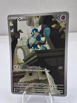 Pokemon Card TCG Sv: Black Bolt Golett Illustration Rare 122/086 Near Mint US - Image 1