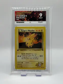 Lt. Surge’s Pikachu Gym Challenge 1st Edition 84/132 MINT ACE 9 Pokemon Card - Image 1