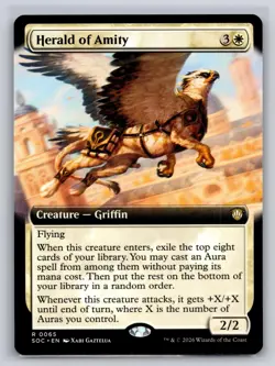 Herald of Amity (Extended Art) 65 Commander: Secrets of Strixhaven MTG NM - Image 1