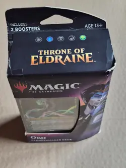Magic The Gathering THRONE ELDRAINE Oko TRICKSTER Blue Green N Planeswalker Deck - Image 2