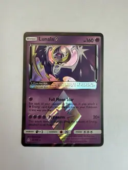 Lunala Prism Star 62/156 Sm-Ultra Prism Holo Pokemon TCG English - Image 1