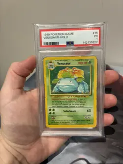 PSA 1 1999 POKEMON BASE SET #15 VENUSAUR-HOLO - Image 1
