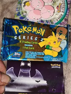 Topps Pokemon Series 2 Foil Trading Cards Lot Exeggutor Pikachu 8 Cards - Image 1