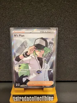 N’s Plan Full Art Trainer Pokemon Black Bolt #163/86 Near Mint - Image 1