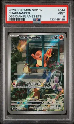 Obsidian Flames Charmander Pokemon ETB SVP 044 PSA 9 Mint - Image 1