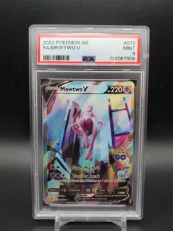 2022 Mewtwo V 072/078 Pokemon Go PSA 9 Pokemon TCG - Image 1