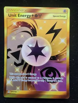 Unit Energy LightningPsychicMetal 171/156 Secret Rare Ultra Prism Pokemon NM - Image 1