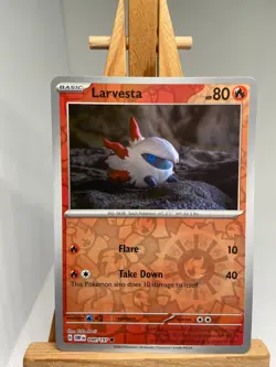 Larvesta - Reverse Holo - Obsidian Flames 040/197 - MINT - Pokemon - Image 1