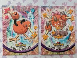 2000 Topps Pokemon Blue Logo TV Animation Edition Doduo/Dodrio #84/85 - Image 1
