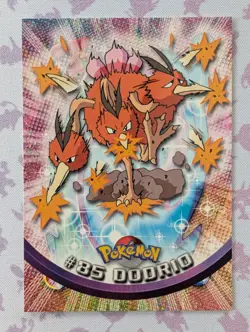 2000 Topps Pokemon Blue Logo TV Animation Edition Doduo/Dodrio #84/85 - Image 4