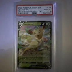 Pokemon TCG Leafeon V SWSH194 Sword & Shield Promo Holo PSA 10 EN 2022 - Image 1