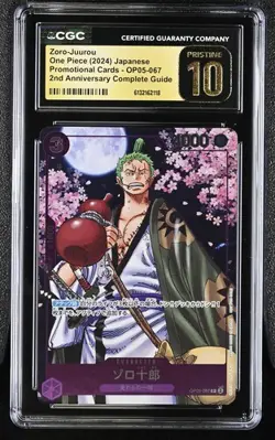 Zoro-Juuro OP05-067 2nd Anniversary Promo One Piece TCG Japanese CGC 10 Pristine - Image 1