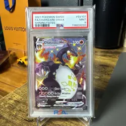 PSA 9 Charizard VMAX SV107/SV122 Shining Fates MINT Graded Pokemon TCG Card - Image 1