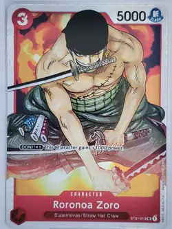 Roronoa Zoro ST01-013 SR Foil One Piece Starter Deck 1 Straw Hat Crew English NM - Image 1