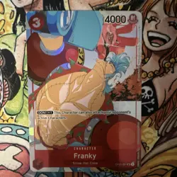 One Piece Franky OP01-021 Character Card Straw Hat Crew 4000 Power English - Image 1