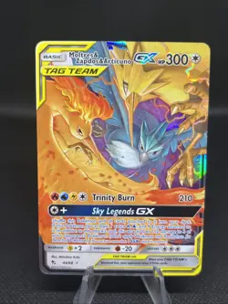Pokemon Moltres Zapdos Articuno GX TCG Holo Card 44/68 Tag Team - Image 1