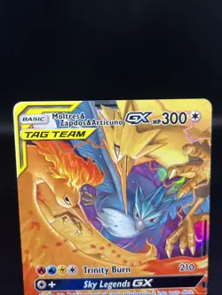 Pokemon Moltres Zapdos Articuno GX TCG Holo Card 44/68 Tag Team - Image 4