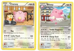 Pokemon Cards: Blissey 81/119 & Chansey 80/119 XY Phantom Forces Set Rare! NM - Image 1