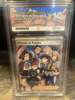 Friends in Paldea Prismatic Evolutions Holo Card 137/131 SV Gem Mint 10 - Image 1