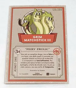 Cuphead Out Of The Cards Grim Matchstick III 037/160 Confetti Holo 125/200 - Image 2