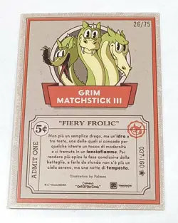 Cuphead Out Of The Cards Grim Matchstick III 037/160 Prism Holo 26/75 - Image 2