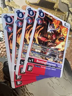Digimon Card Game Playset - BT17-012 C BurningGreymon Secret Crisis - Image 1