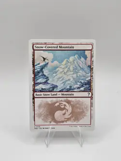 Snow-Covered Mountain (White Border) Mystery Booster 2 Regular Near Mint - Image 1